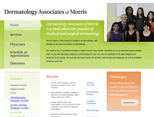 Tablet Screenshot of dermatologyassociatesofmorris.com
